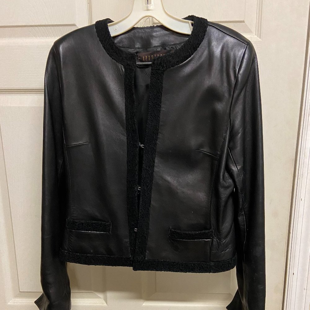 Apostrophe Black Leather Jacket - image 1